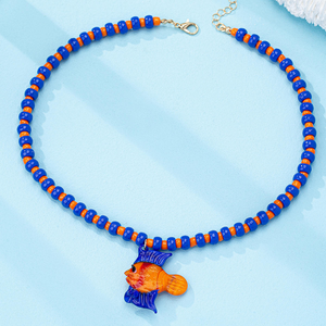 สร้อยคอเชื่อมต่อกันด้วยลูกปัดแก้วลายชายหาดฤดูร้อนปี 2026 ดีไซน์รูปปลาดาว ผีเสื้อ และเครื่องประดับรูปกากบาท สำหรับการค้าอีคอมเมิร์ซข้ามพรมแดน - Product Image 3