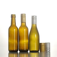 Botella de vino vacía de 187ml con tapón de rosca de aluminio, barata, venta al por mayor