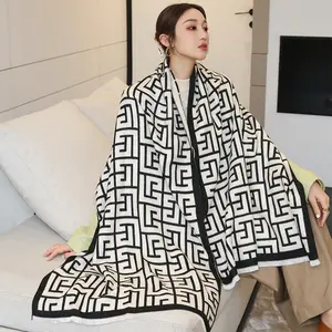 Hot Selling Shawl And Scarf Anchor Scarf & Shawl Winter New Geometric Warm Scarf