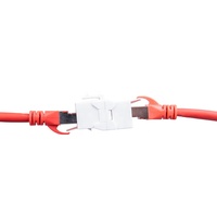 Acoplador en línea RJ45 Cat5e Cat6 6A UTP Keystone adaptador para extensión de Cable de red piezas de Telecomunicaciones