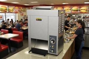 Máquina tostadora de bollos de hamburguesa con transportador de nueva condición comercial para restaurantes, equipo de cocina - Product Image 3