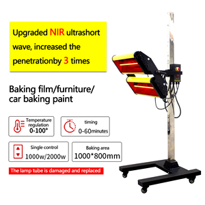 Lámpara de Curado de Pintura Infrarroja de Onda Corta para Carrocería de Automóviles, Lámpara Infrarroja para Secado de Pintura, 2200W, 220V, 800mm*800mm - Product Image 4