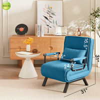Fauteuil inclinable pliant réglable en métal avec dossier, coussin portable, pour salon, hôtel, camping, pêche, chambre à coucher, loisirs - En stock