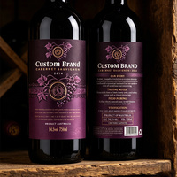 Etiquetas Adhesivas Personalizadas de Fábrica con Relieve, Lámina Dorada, UV Localizado y Textura Elevada para Botellas de Bebidas, Vino y Whisky