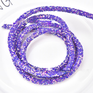 สร้อยข้อมือท่อเพชรสุดหรูสำหรับประดับเครื่องประดับเชือกคริสตัลเรซินพร้อมเทคนิคการเย็บติดคริสตัลพลอยเทียม - Product Image 4