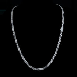 Collar pequeño de eslabones cubanos de 5MM VVS <span class=keywords><strong>Moissanite</strong></span> chapado en oro Iced Out 925 plata esterlina rodio chapado en oro rosa GRA - Product Image 2