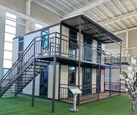 Nouvelle maison modulaire préfabriquée de luxe à double étage, cabane préfabriquée pliable