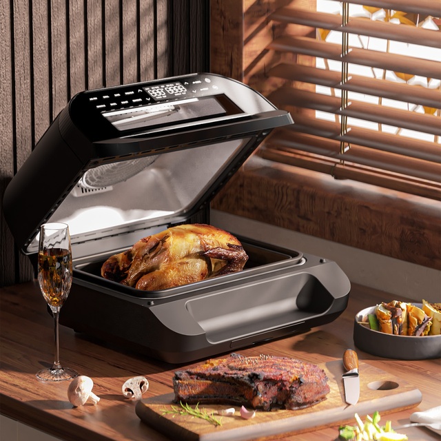 New Product Ideas 2023 DOUHE All in 1 Large Smart Hot air Fryer Without Oil in Viewing Window