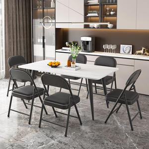 Chaise pliante avec siège en maille, base en métal, chaise de conférence pliable, mobilier de bureau, design minimaliste - Product Image 3