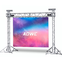 Layar LED Video Wall Raksasa Indoor Outdoor 500x500mm untuk Latar Panggung, P2.6 P2.9 P3.91 P4.81, Sambungan Tanpa Celah, Layar LED Sewa