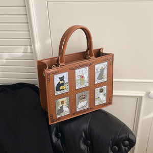 Approvisionnement direct usine 2026 Nouvelle collection : Sac à main classique en cuir PU avec petites chaînes, sangle réglable, motif uni, étanche et portable pour femme - Product Image 2