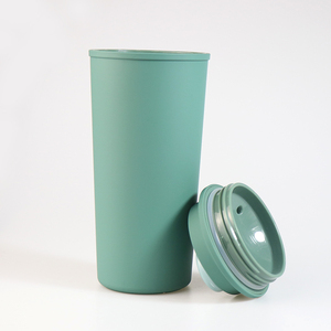 Vaso Deportivo Ecológico de 500 ml para Fitness, Libre de BPA, de Plástico PP, con Pajita de Silicona - Product Image 1