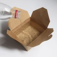 Boîte d'emballage haut de gamme pour frites et sushis en matériaux recyclés, avec papier kraft et fermeture magnétique