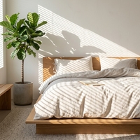 Parure de draps 4 pièces qualité hôtelière, douce et résistante, blanc uni, polyester/coton, linge de lit écologique toutes saisons pour la maison