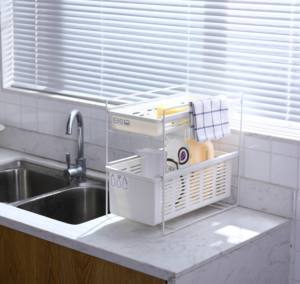 Tủ Trượt 2 Tầng Đa Năng Đựng Đồ Bằng Kim Loại Với Ngăn Kéo Nhựa Dùng Để Sấy Đồ Lặt Vặt Nhà Bếp - Product Image 3