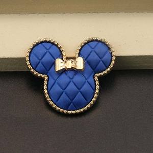 Patung kecil cat semprot Bling perak, hiasan kartun tikus Aloi dilapisi jimat Bling DIY casing telepon kerajinan logam - Product Image 2