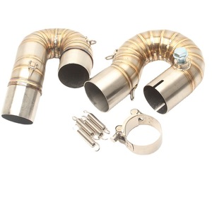 Tubo de Escape para Honda Cbr1000r, Sección Media de 51 mm, Forma de S, Acero Inoxidable, Curvado con Abrazadera, Aislamiento Térmico, Uso Todoterreno - Product Image 1