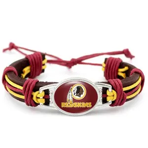 NFL Kansas City Chiefs football team leather bracelet 32 Versions