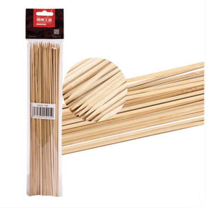 Palitos de bambú para asar malvaviscos largos, pinchos de bambú para barbacoa, palitos de comida redondos desechables para barbacoa, lo mejor para <span class=keywords><strong>parrilla</strong></span>, barbacoa, Kebab, fruta - Product Image 1