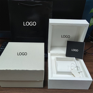 กล่องนาฬิกาไม้สีขาวแบบช่องเดียว พร้อมส่งจากโรงงาน รับทำโลโก้แบรนด์ กล่องของขวัญบรรจุภัณฑ์นาฬิกา รับผลิตแบบ OEM ODM MOQ ต่ำ - Product Image 1