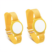 Bracelet en nylon RFID 13,56 MHz, étanche, résistant aux intempéries, bracelet réglable, étiquette NFC programmable, ABS, événements sportifs, concert, accès