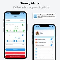 Sensore di Temperatura e Umidità Intelligente OEM ODM Controllato da App Gratuita, Termo-Igrometro con Allarme, Gateway per Integrazione Domestica, Design Pieghevole