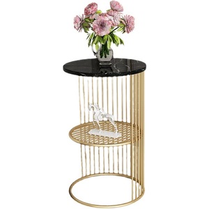 <span class=keywords><strong>Top</strong></span> rim bên Bàn Cạnh Giường ngủ nhỏ tròn nhỏ ánh sáng sang trọng có thể tháo rời Ins Bàn cà phê nhỏ Bắc Âu Đá Cẩm Thạch kim loại sắt tối giản - Product Image 2