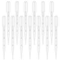 1/2/3/5/10mL Pipettes de transfert jetables Pipette Pasteur graduée en plastique compte-gouttes en polyéthylène