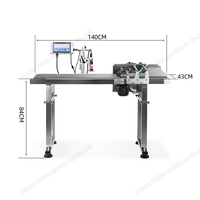 Industriële 5 Printkoppen Tij Continue Online Inkjet Printers Voor Kartonnen Doos