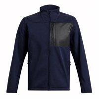 Veste technique robuste bleue pour homme, col montant, fermeture éclair, coupe ajustée, vêtement d'extérieur performant pour l'entraînement et la randonnée, OEM