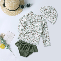 Trajes de Baño para Niños al por Mayor, Traje de Baño para Bebés, Bikini para Niñas, Traje de Baño de Manga Larga para Niños, Ropa de Playa para Niños con Gorro