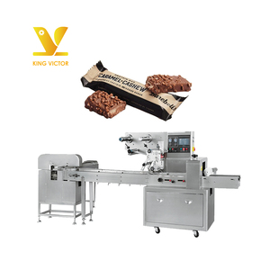 Machine d'emballage à flux automatique machine d'emballage emballage de barres protéinées chocolat énergie - Product Image 1