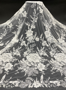 Sang Trọng Trung Đông Phong Cách 3/4Mm Sequins + Đính Cườm Váy Cưới Ren Vải Với Phong Cách Mới Nhà Máy Hạt Thêu - Product Image 2