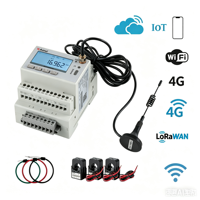 Compteur d'énergie intelligent triphasé Acrel ADW300-4GHW IoT 4G sur rail DIN pour système SCADA pour la rénovation d'usine