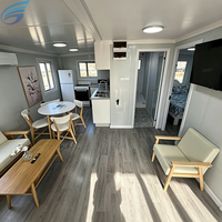 Maison conteneur modulaire pliable de luxe pour l'extérieur, extensible, avec aménagement intérieur complet, design moderne et caractéristiques respirantes