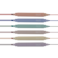 Fabrication Oem non toxique 6 8 12 couleurs feutre pointe Bible surligneur marqueurs Kawaii texte double pointe stylos marqueurs