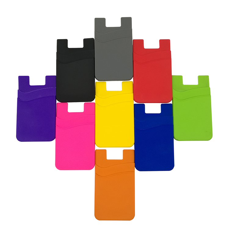 Рекламная продукция, силиконовые кошельки для сотового телефона, два кармана, силиконовый бумажник для телефона, бумажник для телефона на заказ