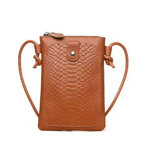 Bolso Bandolera Mini para Teléfono, de Cuero Genuino, Vertical, Pequeño, para Mujer, Venta al Por Mayor de Fábrica - Product Image 4