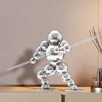 Sculpture moderne en acier inoxydable poli 304/316, écologique, personnalisable, figurine, décoration d'intérieur, semi-fait main, décoration de bureau