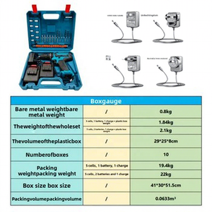 Set Trapano Elettrico al Litio <span class=keywords><strong>Multifunzione</strong></span> Ricaricabile Transfrontaliero Utensili Elettrici Portatili Inclusi Cacciavite e Trapano Elettrico - Product Image 4