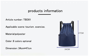 핫 세일 사용자 정의 로고 하이 퀄리티 인쇄 방수 재사용 배낭 스타일 사용자 정의 졸라매는 끈 가방 옥스포드 졸라매는 끈 배낭 - Product Image 6