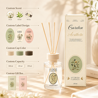 Coffrets diffuseurs de parfum d'ambiance French Garden pour la maison et la chambre, avec ornement, parfum floral, huile solide écologique, coffret cadeau