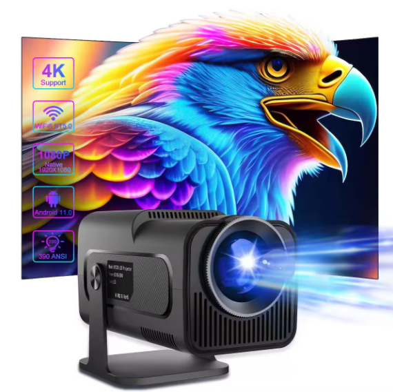 New HY320 1080P LCD Projector Android Version Mini Video Projector Game Outdoor 4k Home Projector