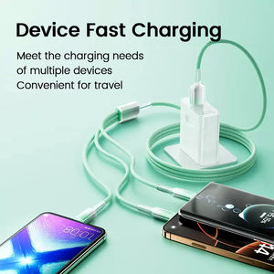 สายชาร์จแบบ 3 in 1 <span class=keywords><strong>ราคา</strong></span>โรงงาน สายดาต้าแบบยืดหยุ่น ชาร์จเร็<span class=keywords><strong>ว</strong></span> 3A 1 เมตร 2 เมตร ใช้ได้กับโทรศัพท์ทั่<span class=keywords><strong>ว</strong></span>ไป/Type C/Huawei <span class=keywords><strong>OPPO</strong></span> - Product Image 4