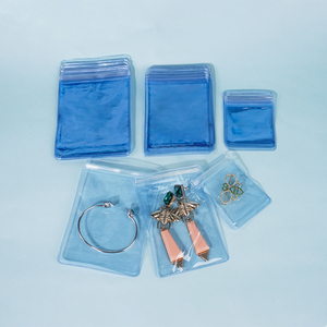 Sacs en PVC transparents auto-adhésifs personnalisés pour bijoux, petits emballages en plastique pour bagues, chaînes, boucles d'oreilles - Product Image 1