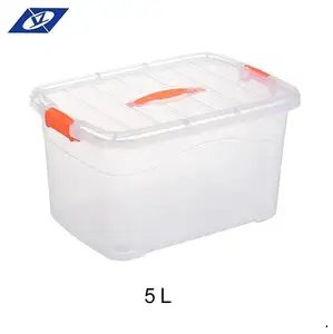 Compartiment anti-poussière pour articles ménagers 5l boîte de rangement en plastique Pp avec couvercle