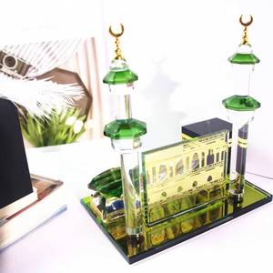 Eid Mubarak gold Black Muslim Holiday Party Family Gifts Islamic Supplies Crystal Glass <b>Table</b> Decorations - Product Image 3