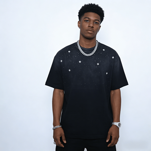 T-shirts vintage personnalisés pour hommes à manches courtes 100 % coton 220 g respirants écologiques lavés tricotés unis amples - Product Image 3