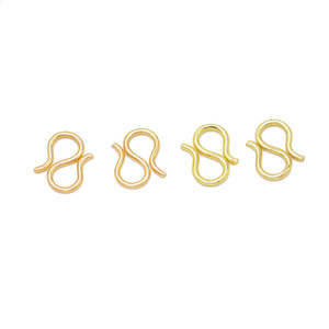 M-Shaped Connecting Clasp 18K Gold Plated <b>Copper</b> For <b>Bracelet</b> Making DIY Jewelry Findings - Product Image 5
