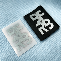 Étiquette de marque personnalisée lavable et réfléchissante pour vêtements de sport, étiquette thermocollante à haute élasticité pour vêtements de yoga